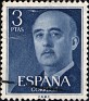 Spain - 1956 - General Franco - 3 Ptas - Blue - Dictator, Army General - Edifil 1159 - 0